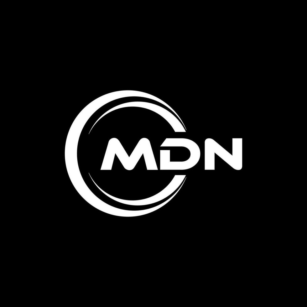 mdn Logo Design, Inspiration zum ein einzigartig Identität. modern Eleganz und kreativ Design. Wasserzeichen Ihre Erfolg mit das auffällig diese Logo. vektor