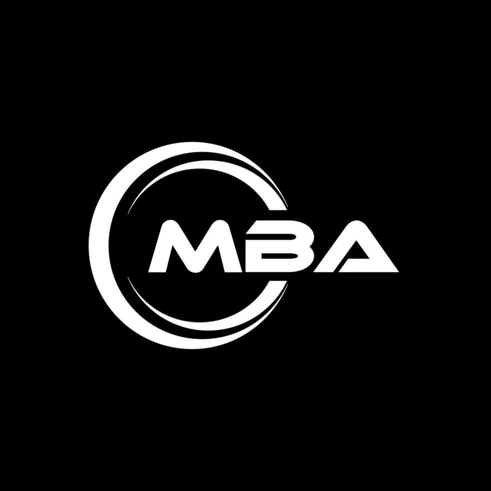 mba logotyp design, inspiration för en unik identitet. modern elegans och kreativ design. vattenmärke din Framgång med de slående detta logotyp. vektor