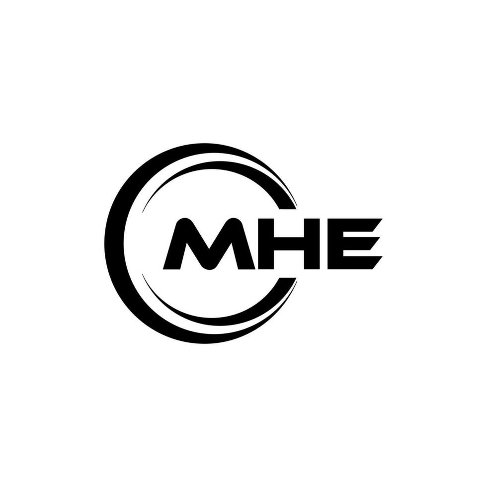 mhe logotyp design, inspiration för en unik identitet. modern elegans och kreativ design. vattenmärke din Framgång med de slående detta logotyp. vektor