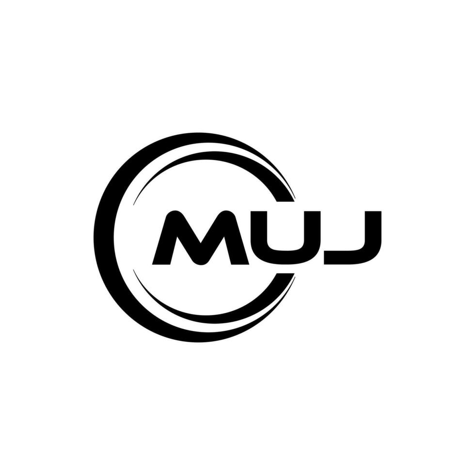 muj Logo Design, Inspiration zum ein einzigartig Identität. modern Eleganz und kreativ Design. Wasserzeichen Ihre Erfolg mit das auffällig diese Logo. vektor