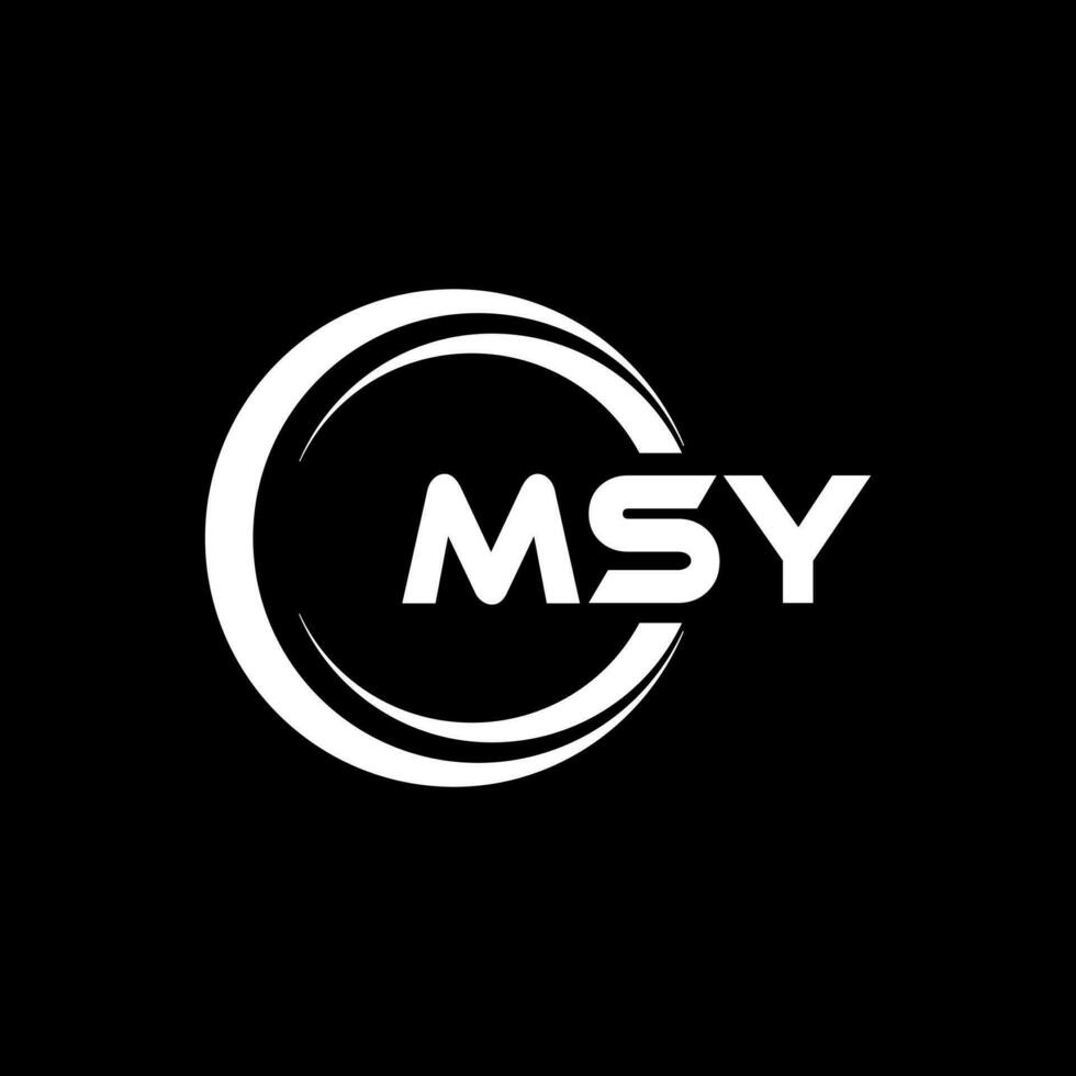 msy Logo Design, Inspiration zum ein einzigartig Identität. modern Eleganz und kreativ Design. Wasserzeichen Ihre Erfolg mit das auffällig diese Logo. vektor