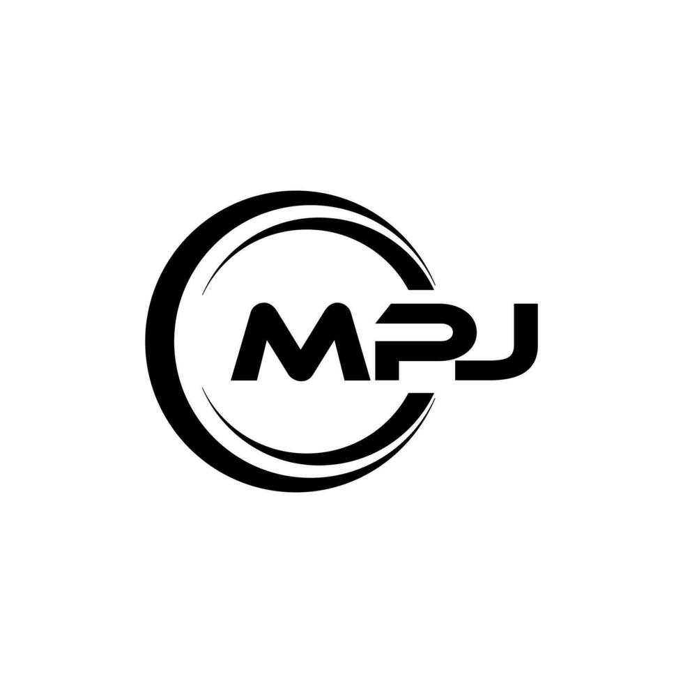mpj Logo Design, Inspiration zum ein einzigartig Identität. modern Eleganz und kreativ Design. Wasserzeichen Ihre Erfolg mit das auffällig diese Logo. vektor