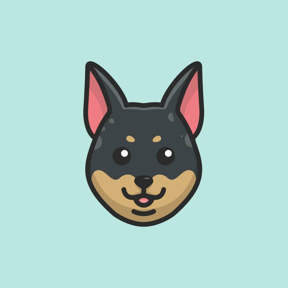 söt avatar australier nötkreatur huvud enkel tecknad serie vektor illustration hund raser natur begrepp ikon isolerat