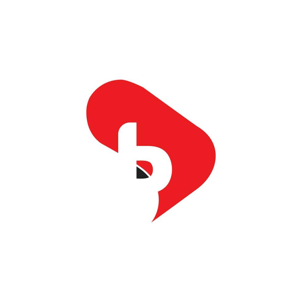 Brief bd abstrakt Negativ Raum Design Symbol Logo Vektor