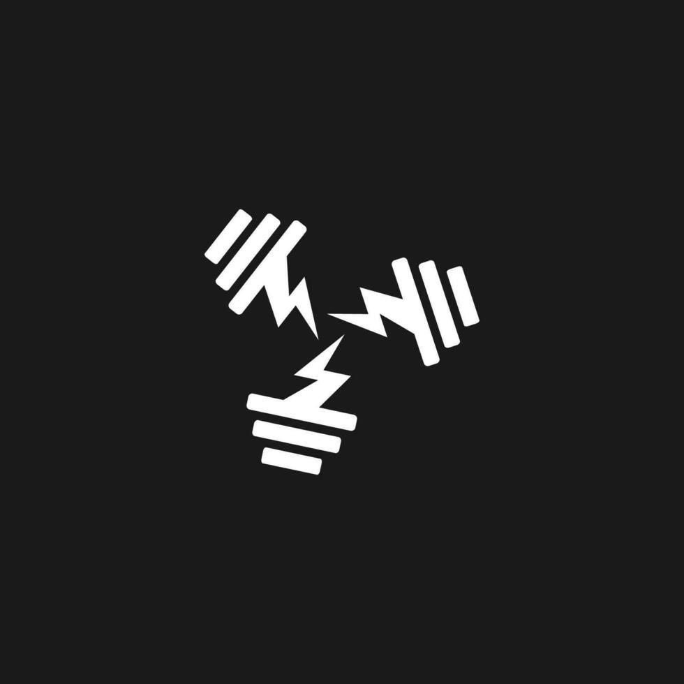 Symbol Logo Vektor Dreieck Hantel Training einfaches Design