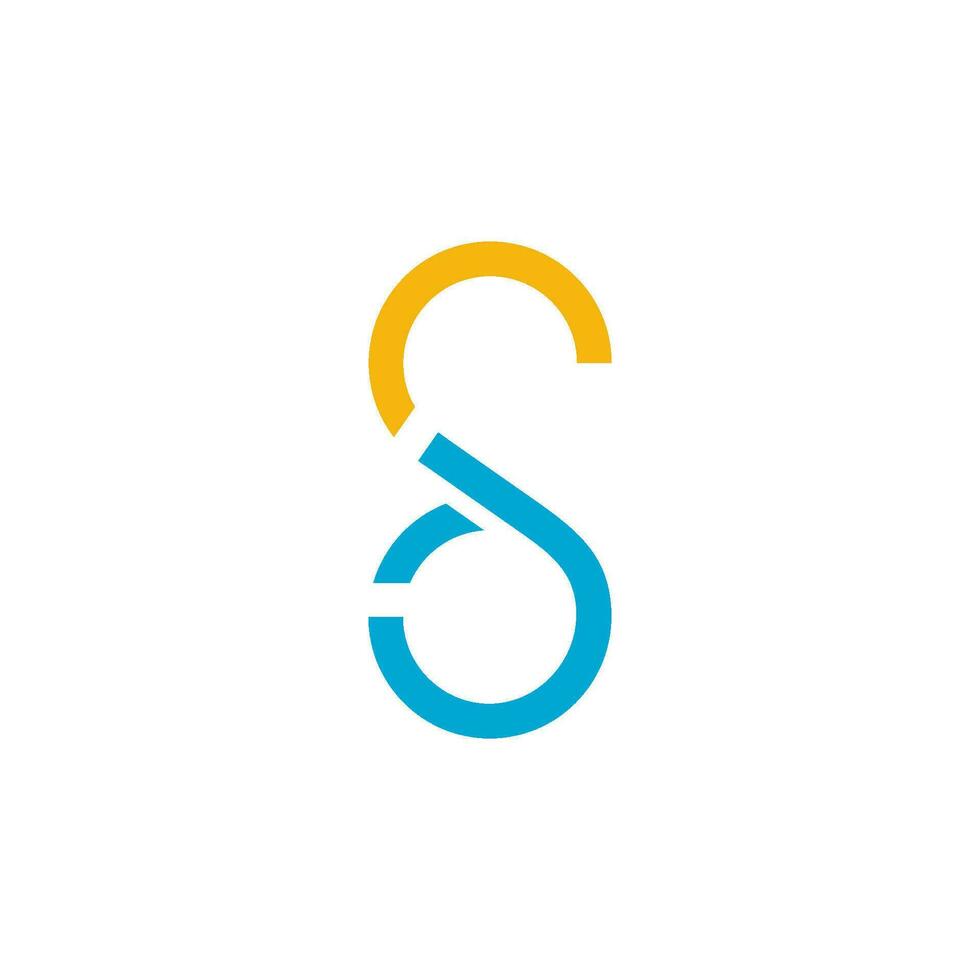 Brief sd abstrakt geometrisch Linie Symbol Logo Vektor