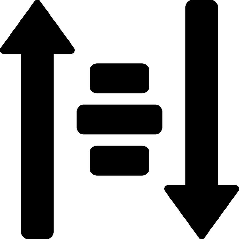 fast ikon för sortera vektor