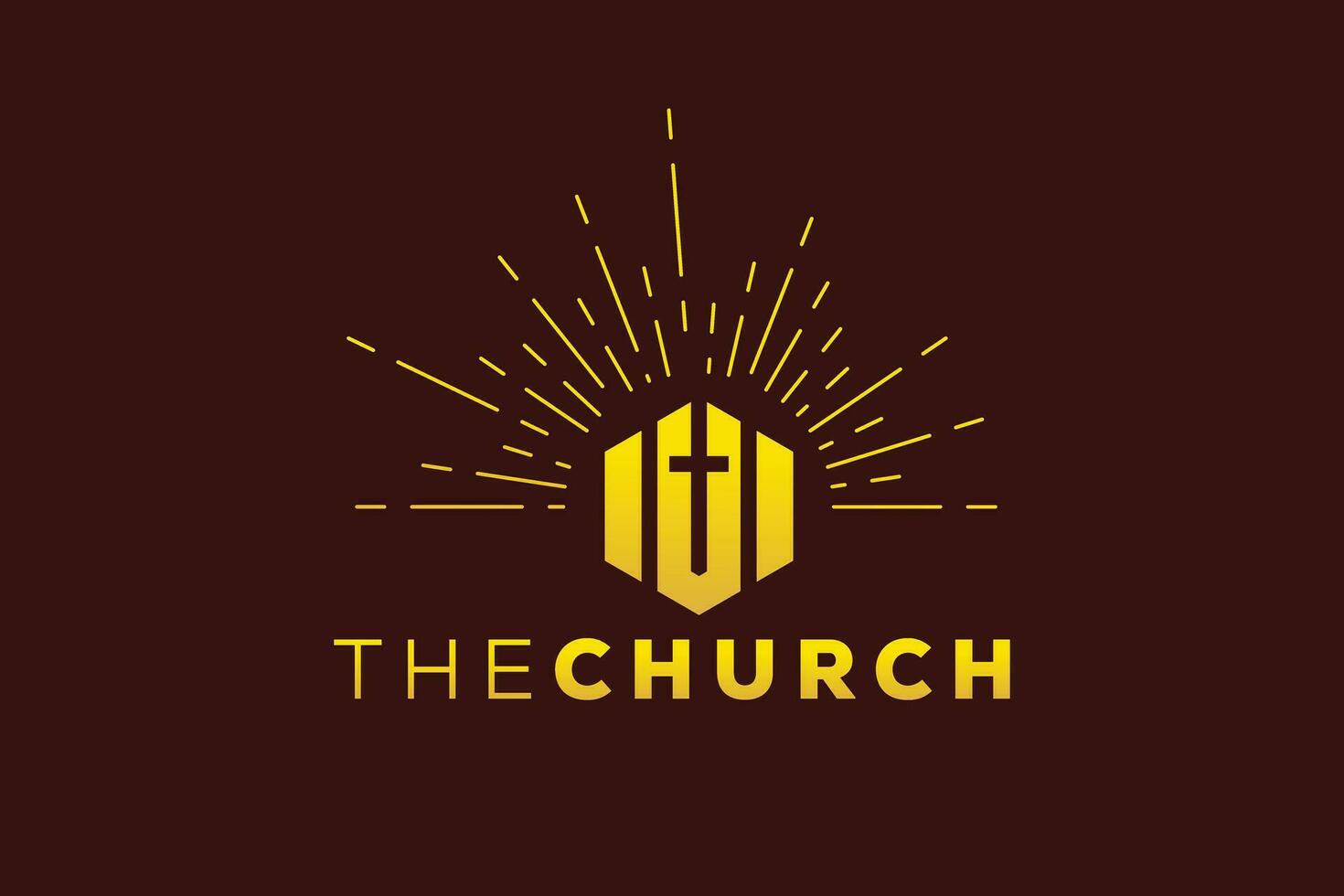 trendig och professionell brev v kyrka tecken kristen och fredlig vektor logotyp design