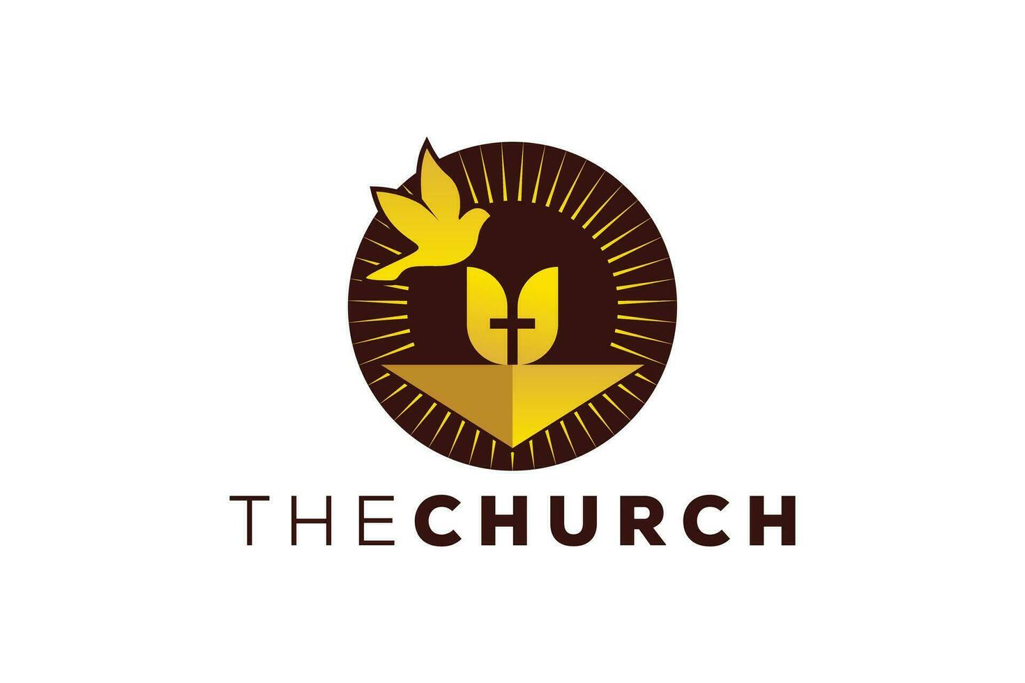 modisch und Fachmann Brief u Kirche Zeichen Christian und friedlich Vektor Logo Design