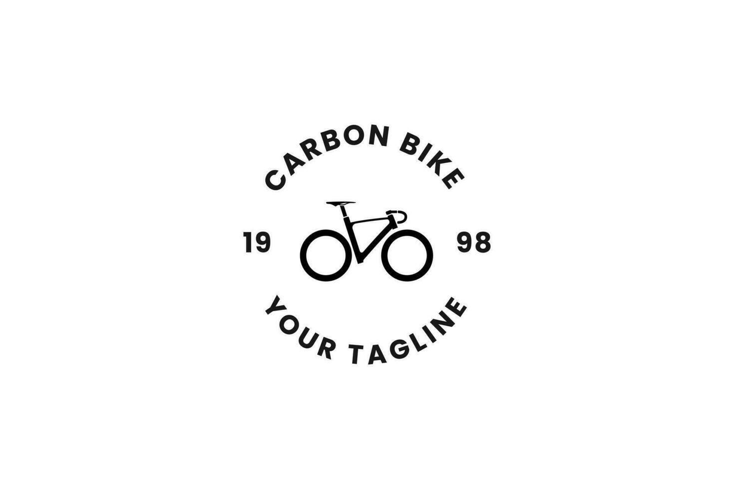 Kohlenstoff Fahrrad Logo Vektor Symbol Illustration