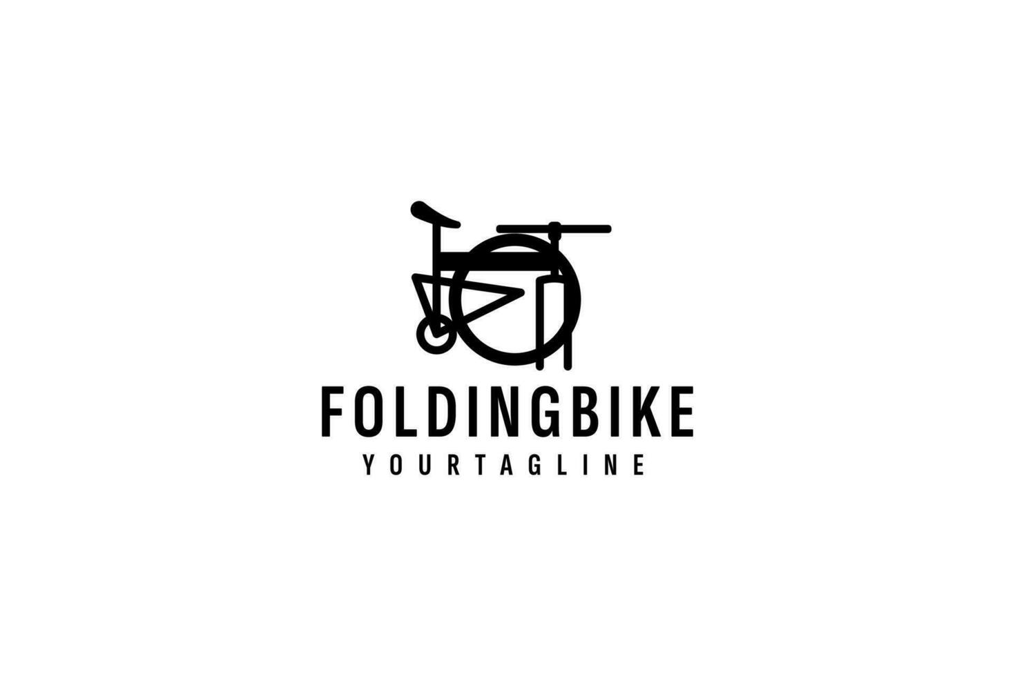 falten Fahrrad Logo Vektor Symbol Illustration