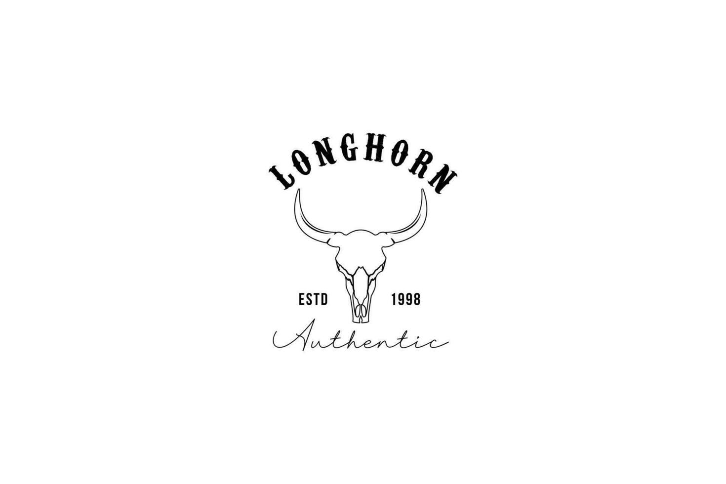 Longhorn Logo Vektor Symbol Illustration