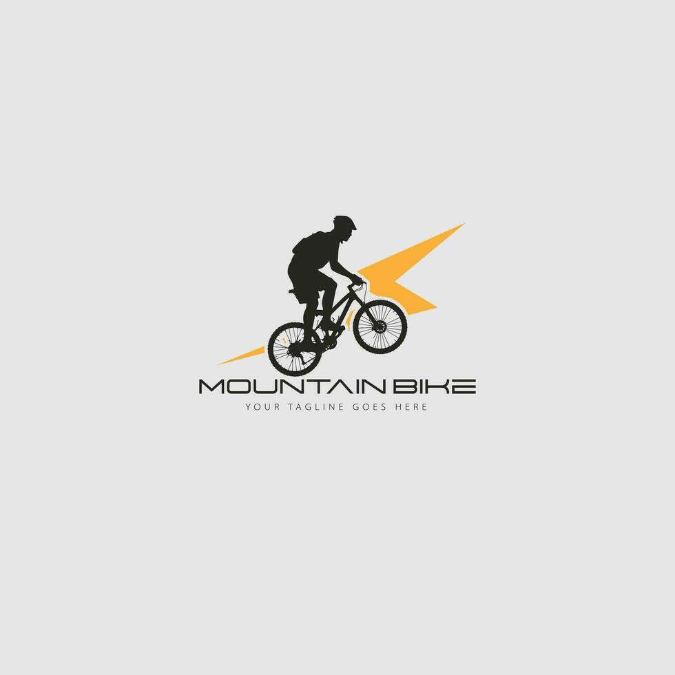 mountainbike logotyp vektor