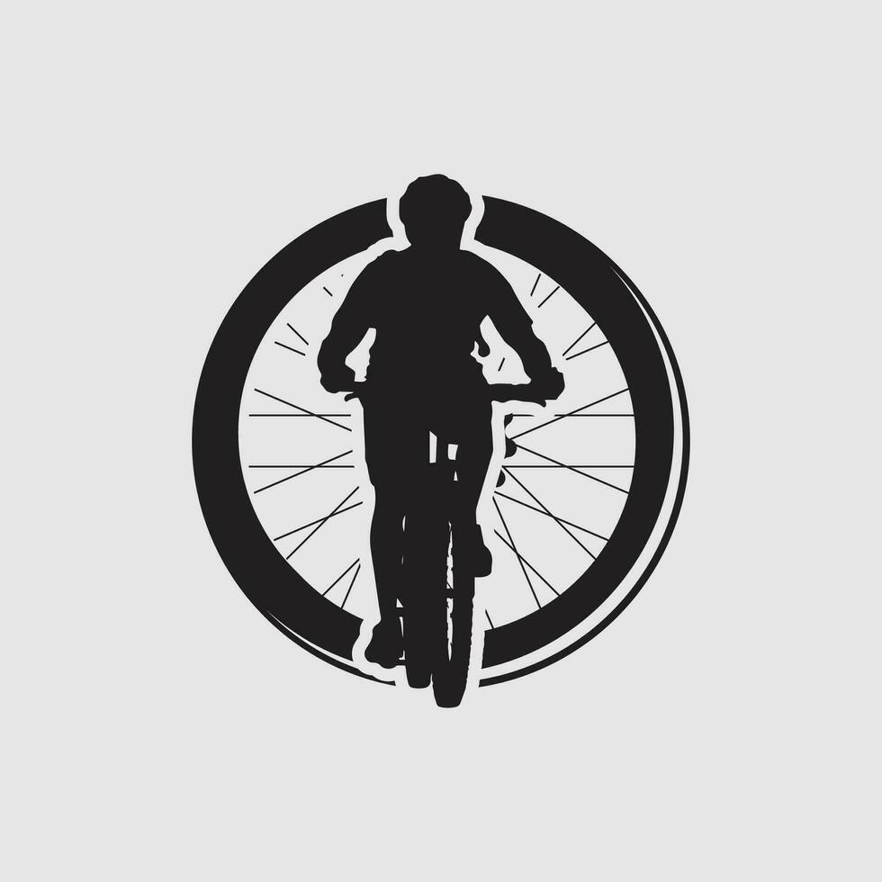 mountainbike logotyp vektor