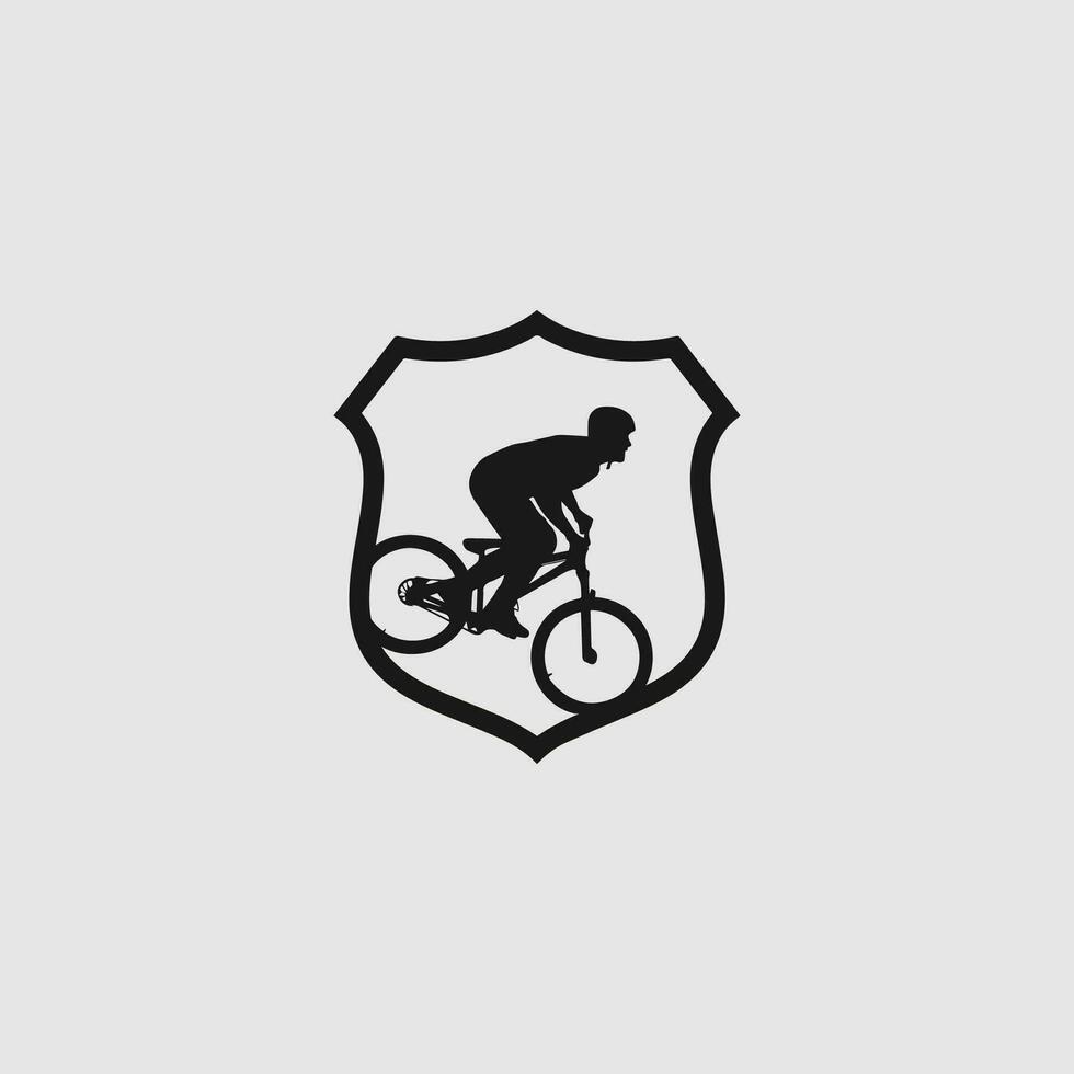 mountainbike logotyp vektor