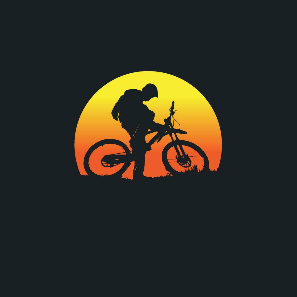 Mountainbike-Logo-Vektor vektor