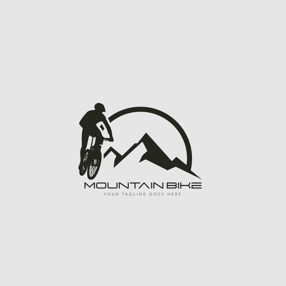 mountainbike logotyp vektor