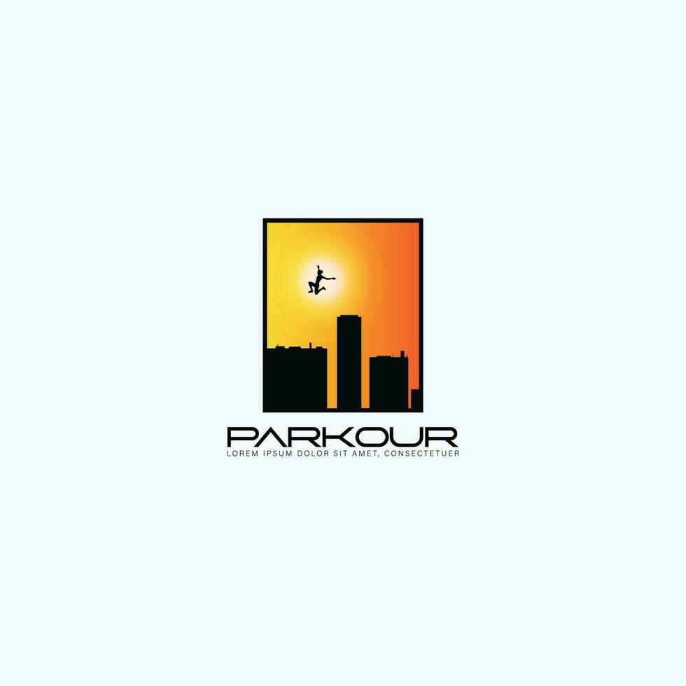 parkour logotyp vektor