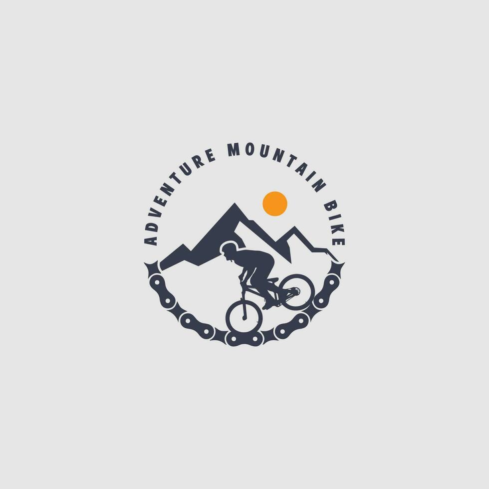 mountainbike logotyp vektor