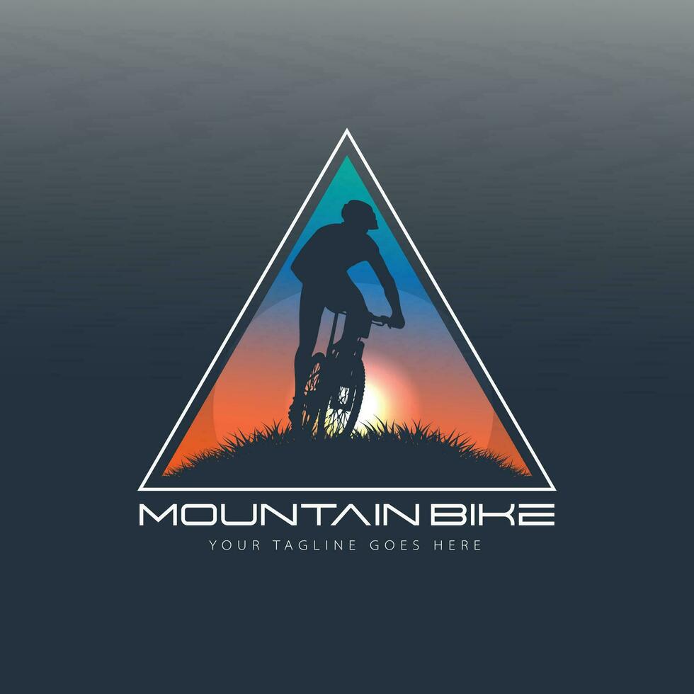 mountainbike logotyp vektor