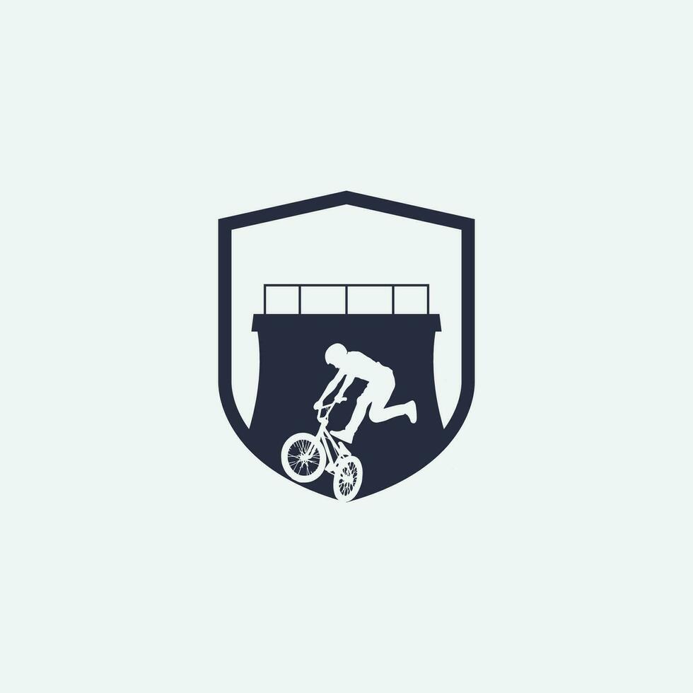 mountainbike logotyp vektor