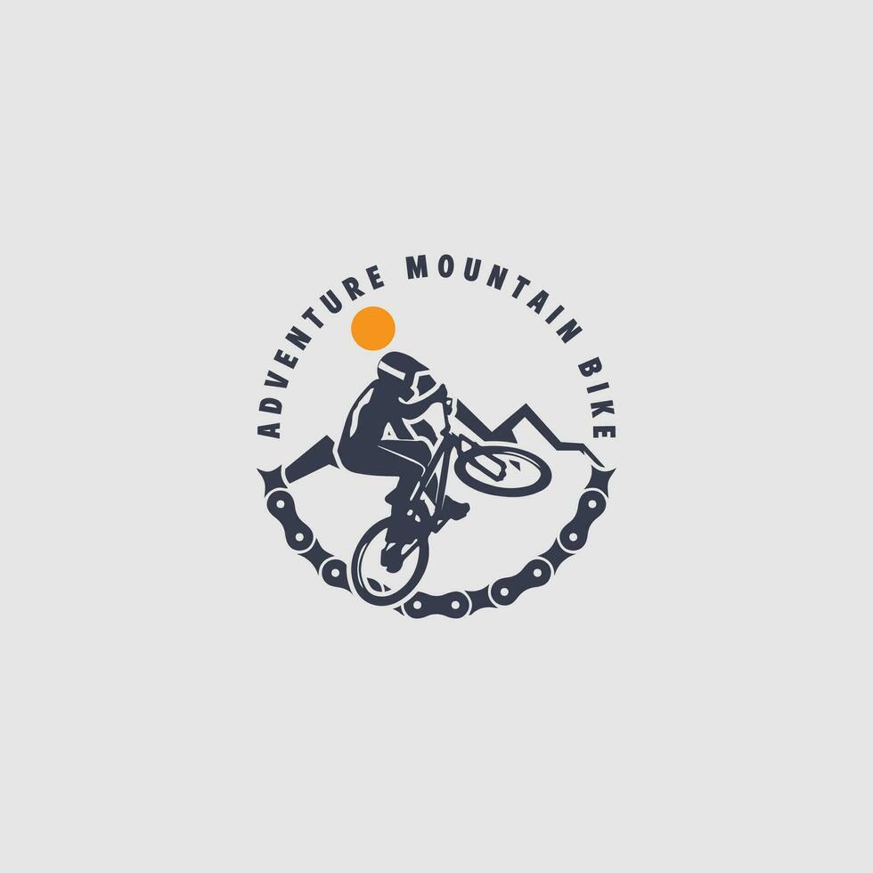 mountainbike logotyp vektor