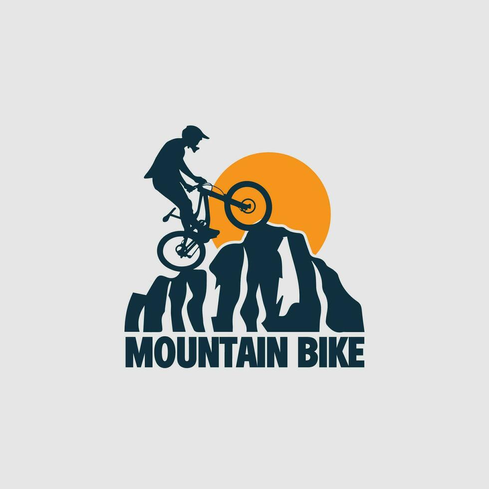 Mountainbike-Logo-Vektor vektor