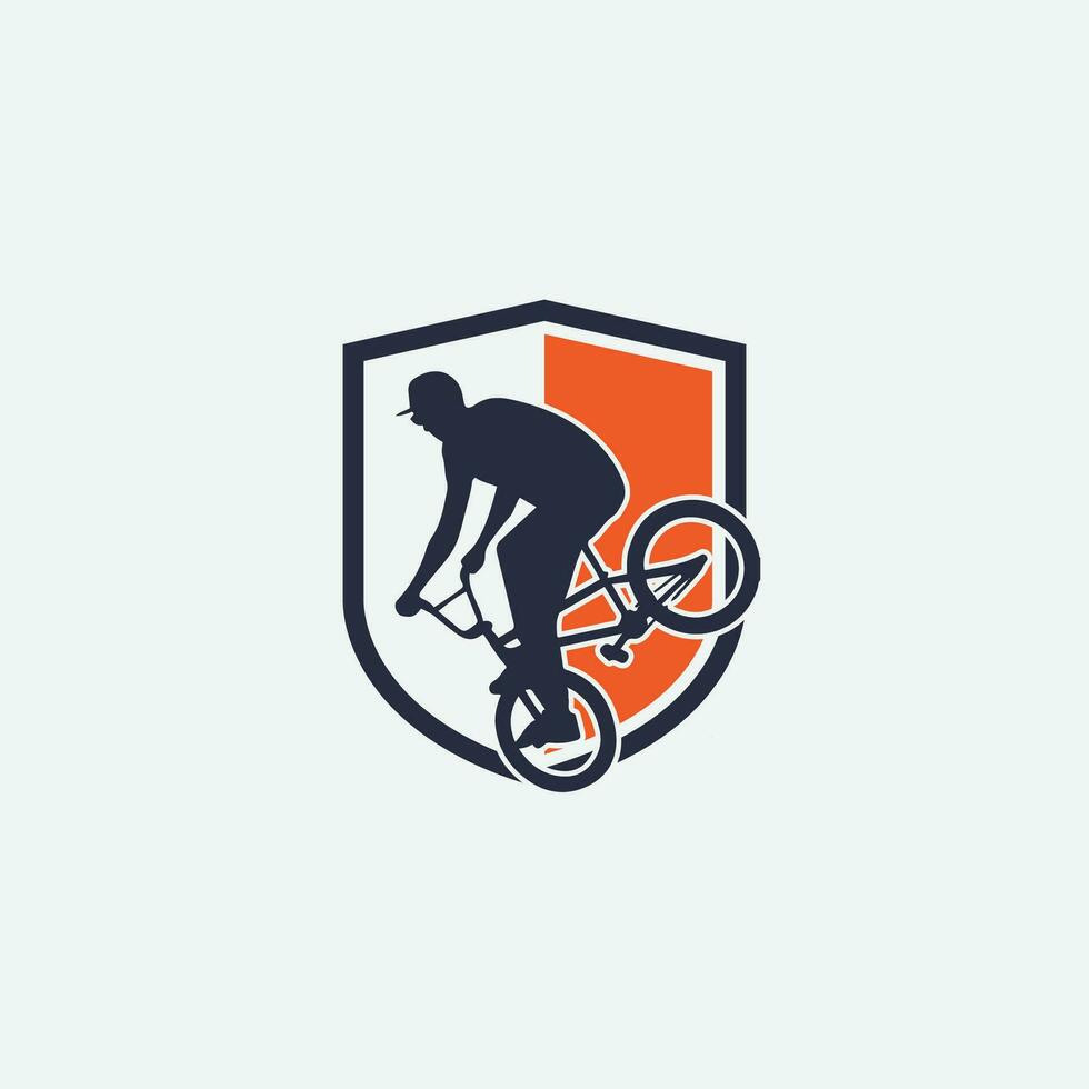 mountainbike logotyp vektor