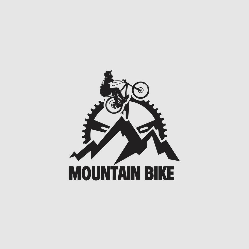 mountainbike logotyp vektor