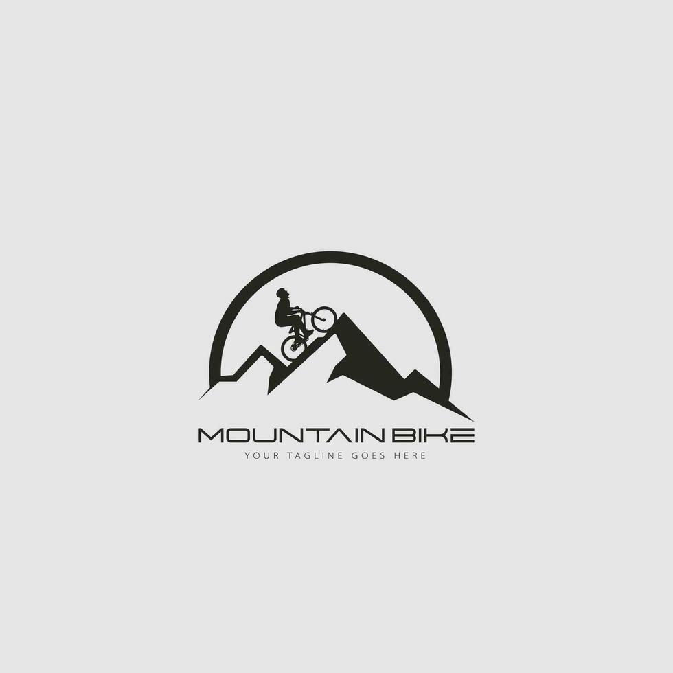 mountainbike logotyp vektor