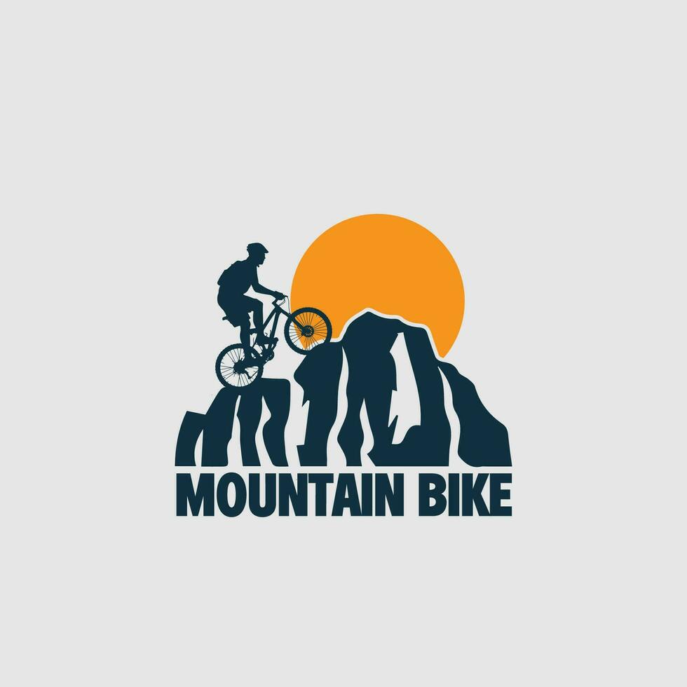 Mountainbike-Logo-Vektor vektor