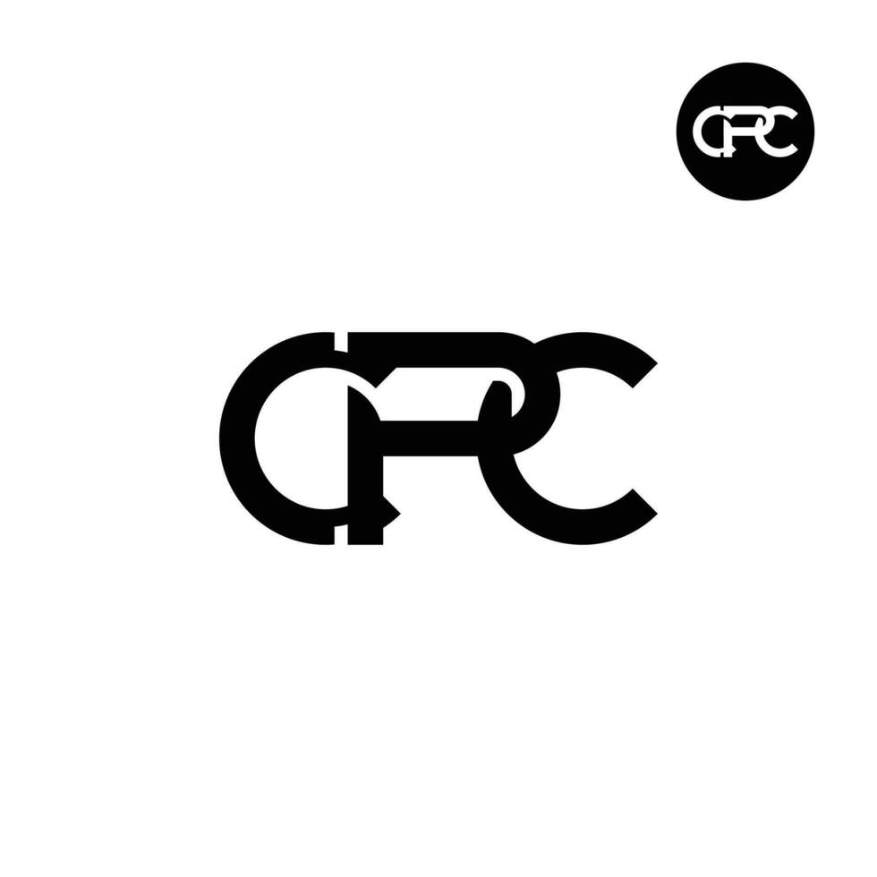 brev cpc monogram logotyp design vektor
