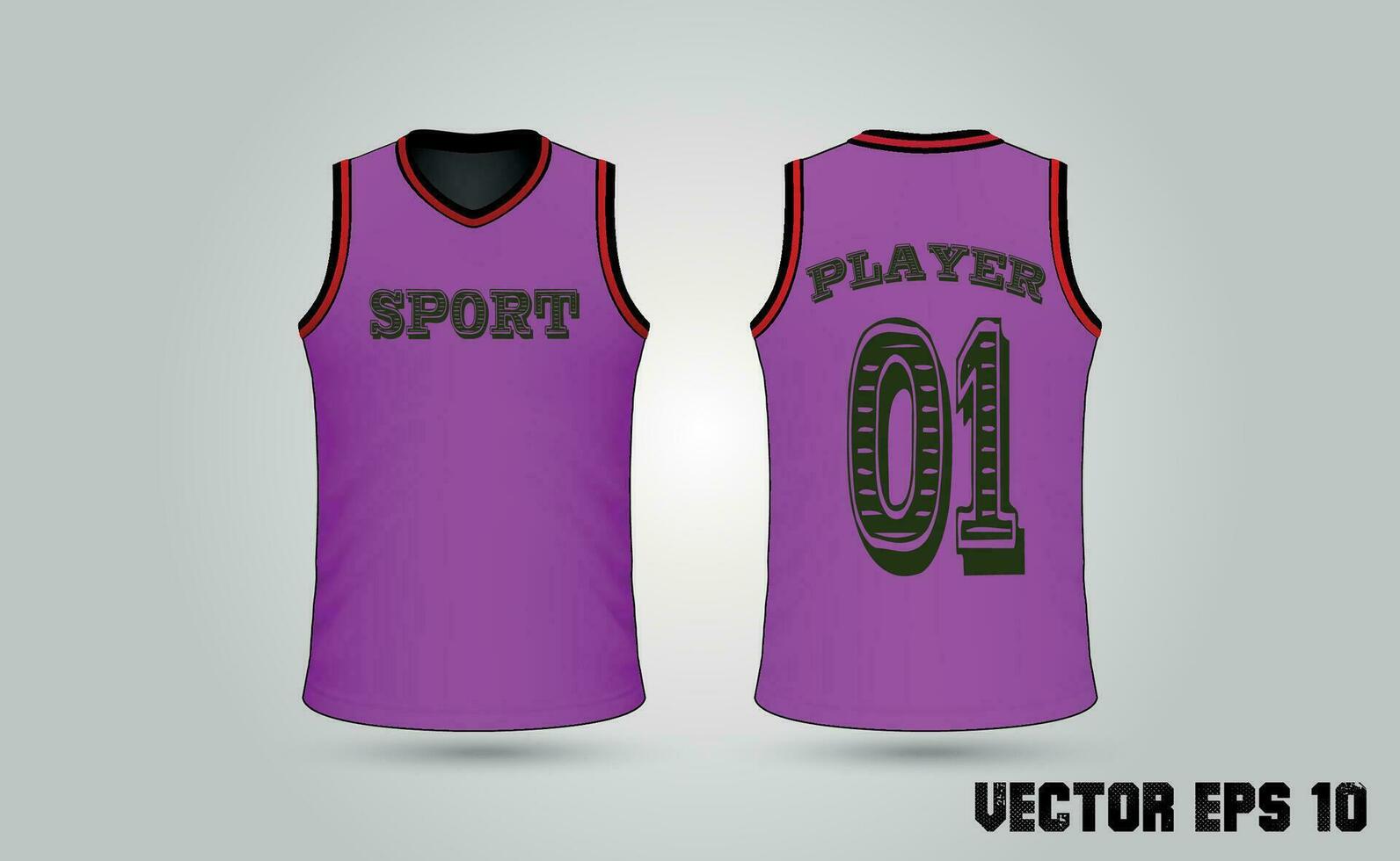 Vektor einfach Basketball Uniform T-Shirt