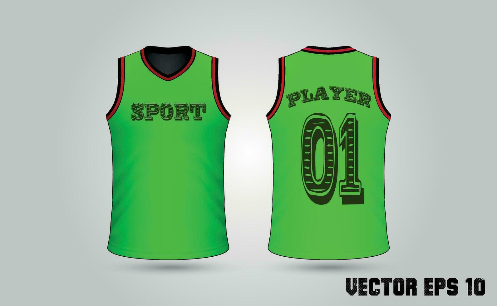 Vektor einfach Basketball Uniform T-Shirt