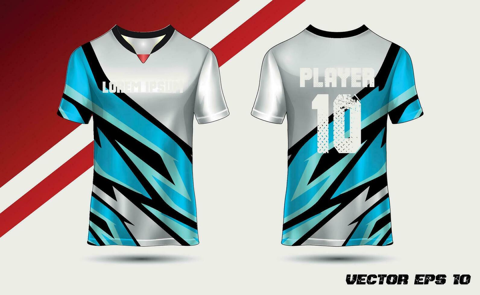 abstrakt texturerad sporter jersey design t-shirt för tävlings, fotboll, spel, motocross, cykling. attrapp vektor design mall.