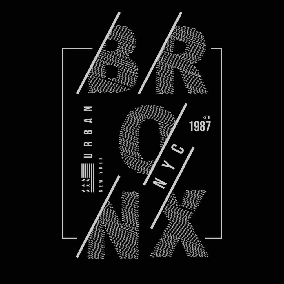 Neu York Stadt Bronx Typografie Vektor t Hemd Design Illustration