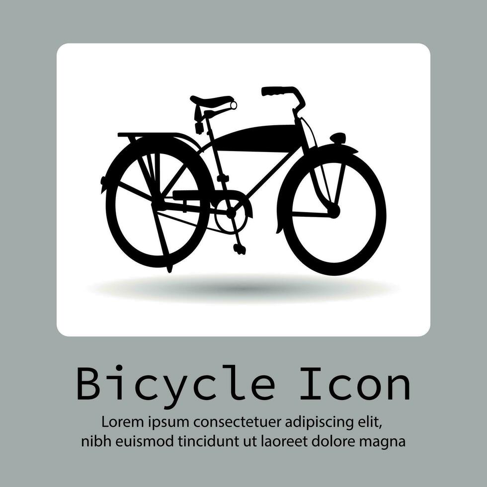Fahrrad Symbol, Fahrrad Symbol, Fahrrad Logo, Fahrrad Vektor Silhouette auf ein eben Taste Vektor.