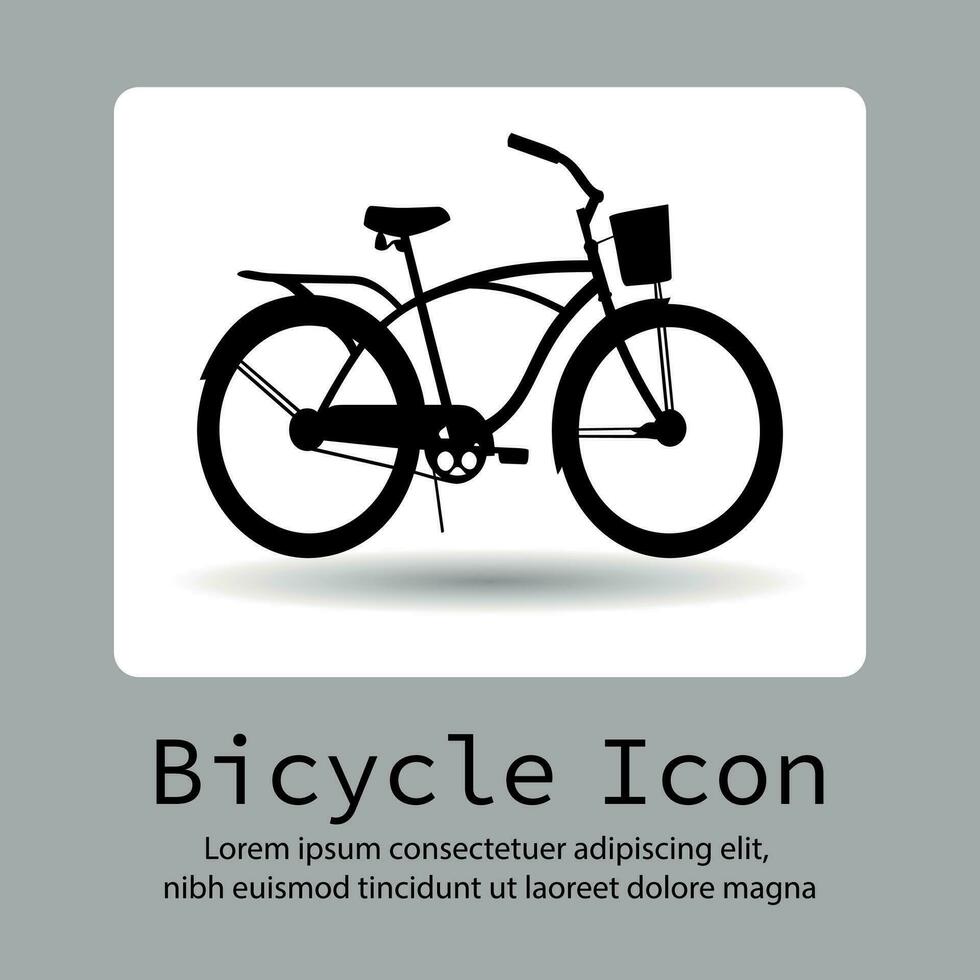 cykel ikon, cykel ikon, bycicle logotyp, cykel vektor silhuett på en platt knapp vektor.