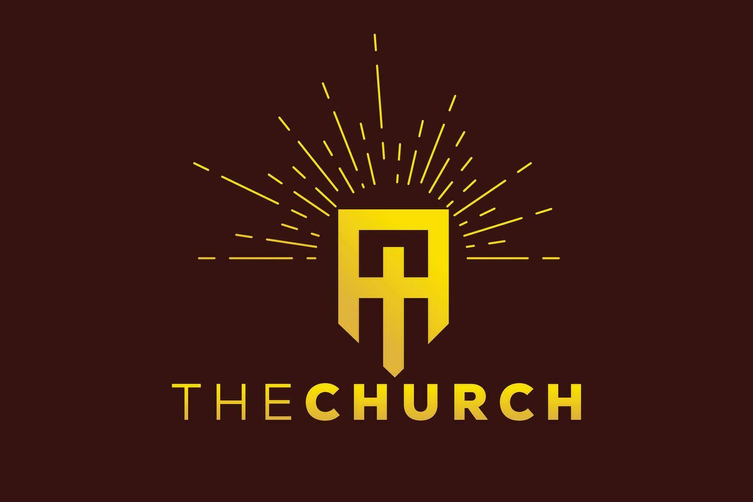 modisch und Fachmann Brief ein Kirche Zeichen Christian und friedlich Vektor Logo Design