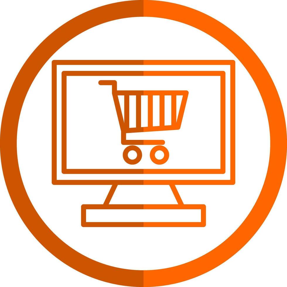 online Einkaufen Vektor Symbol Design