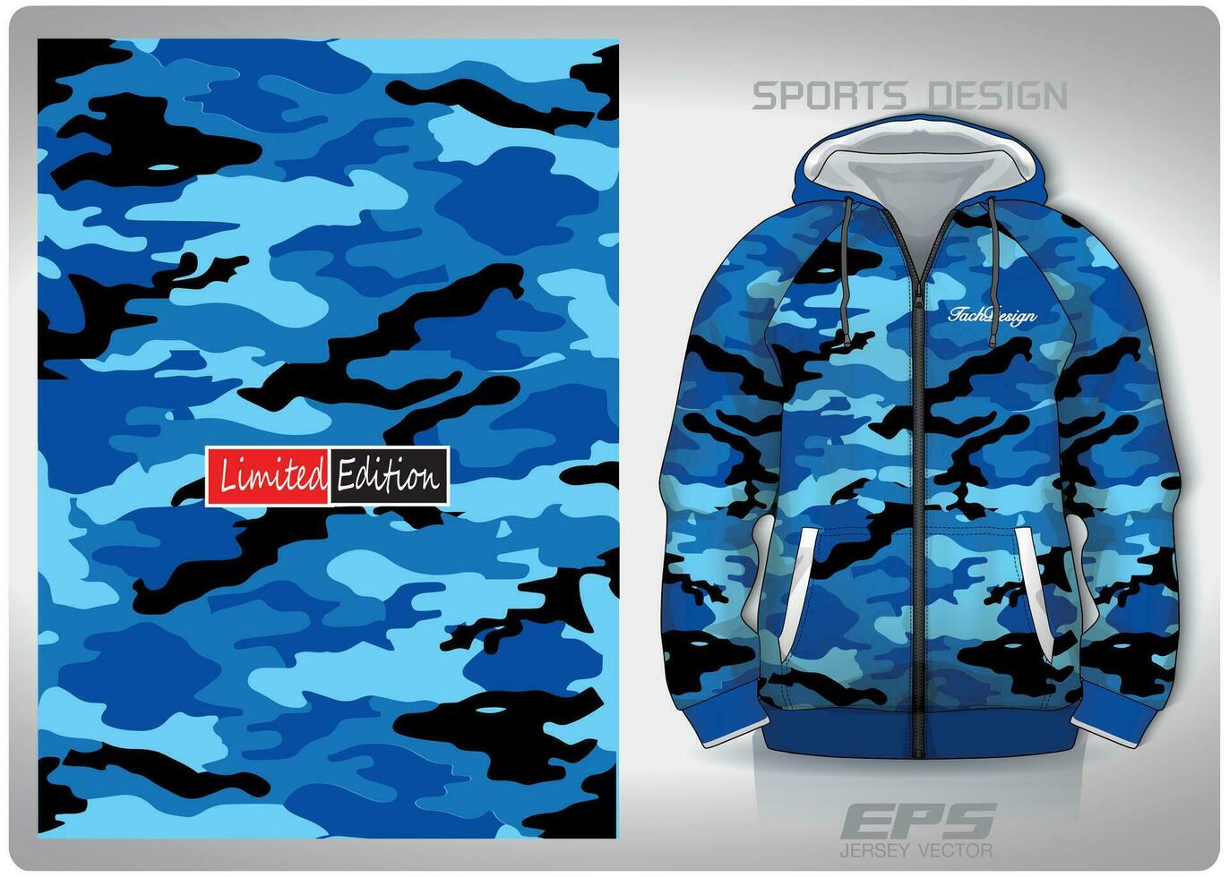 Vektor Sport Hemd Hintergrund Bild.Licht Blau tarnen Militär- Muster Design, Illustration, Textil- Hintergrund zum Sport lange Ärmel Kapuzenpullover, Jersey Kapuzenpullover