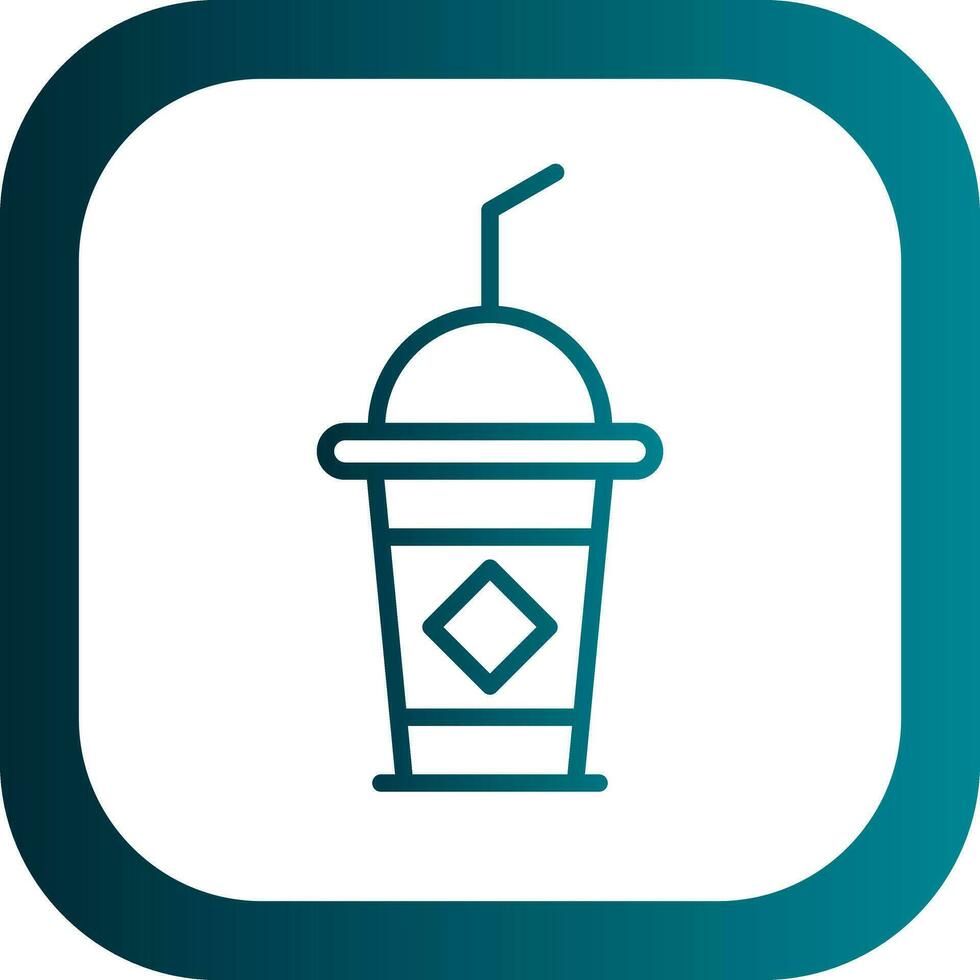 Eiskaffee-Vektor-Icon-Design vektor