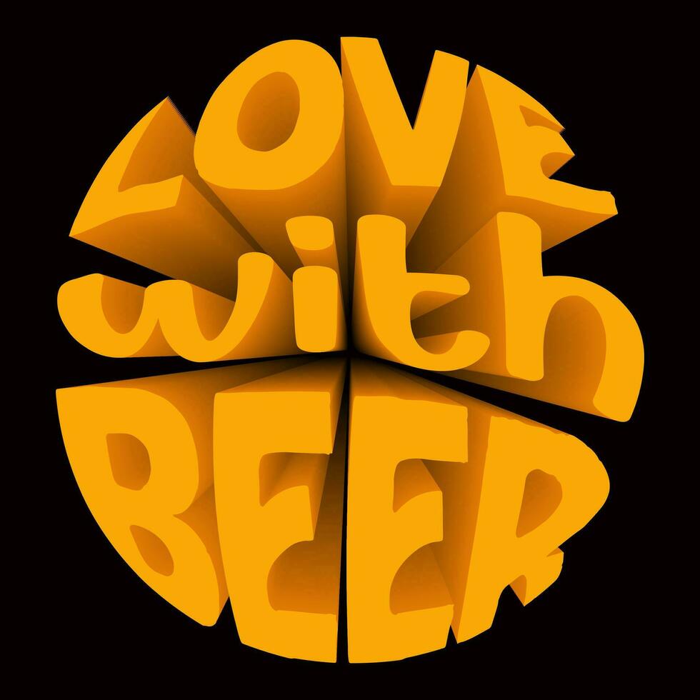 Liebe mit Bier T-Shirt Design Vektor