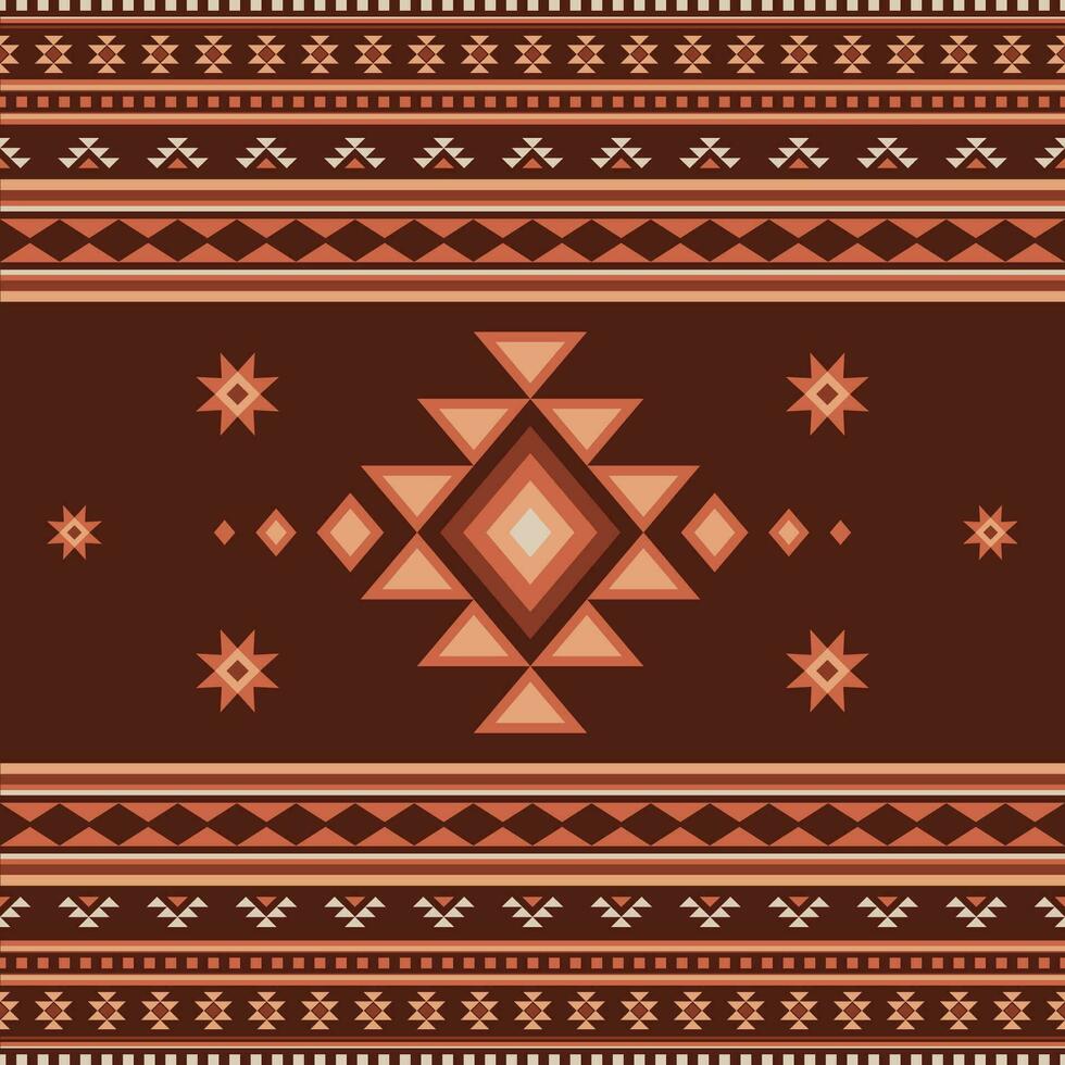 ethnisch aztekisch nahtlos Muster Stammes- navajo Mustergeometrisch Ornament Vektor Illustration im Boho Stil Teppich Textil- drucken Textur