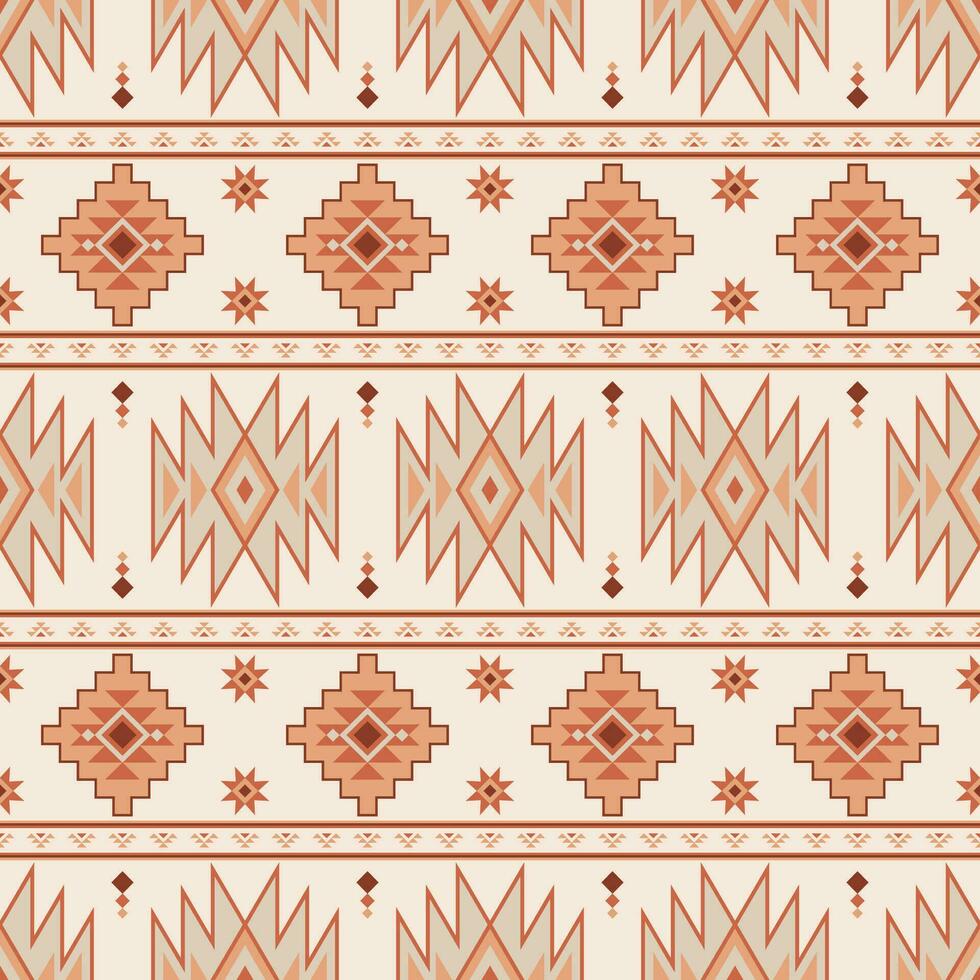 ethnisch aztekisch nahtlos Muster Stammes- navajo Mustergeometrisch Ornament Vektor Illustration im Boho Stil Teppich Textil- drucken Textur