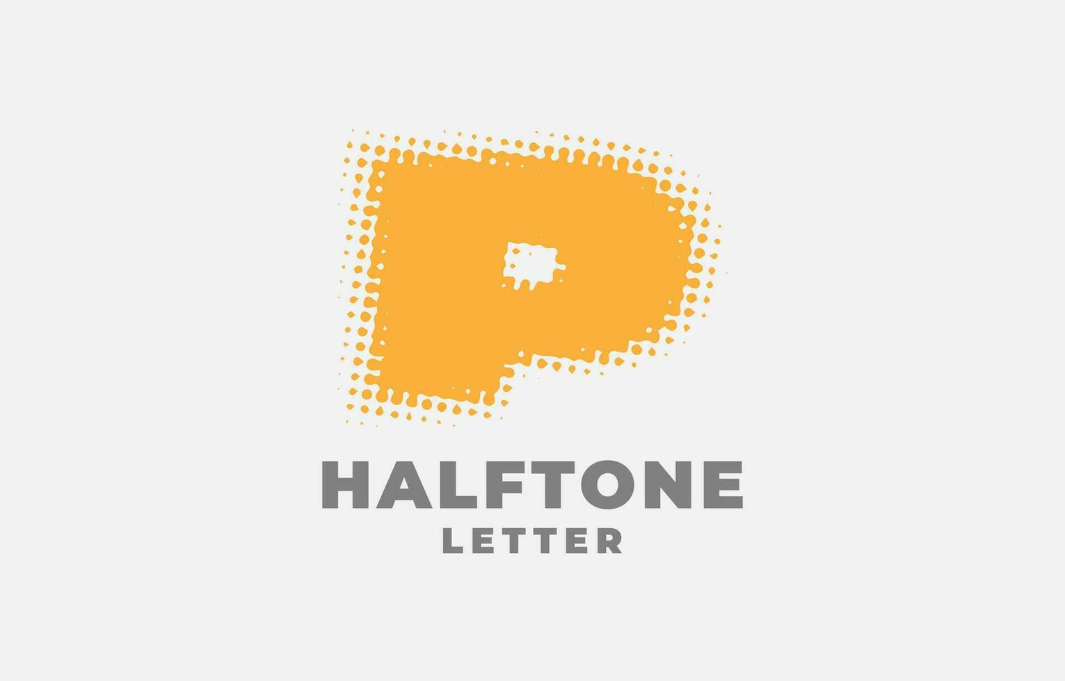 Brief p Halbton Vektor Logo Design