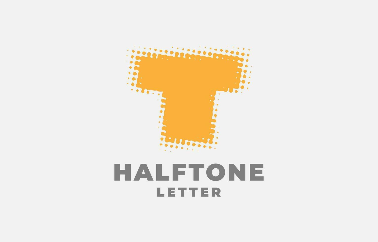 Brief t Halbton Vektor Logo Design