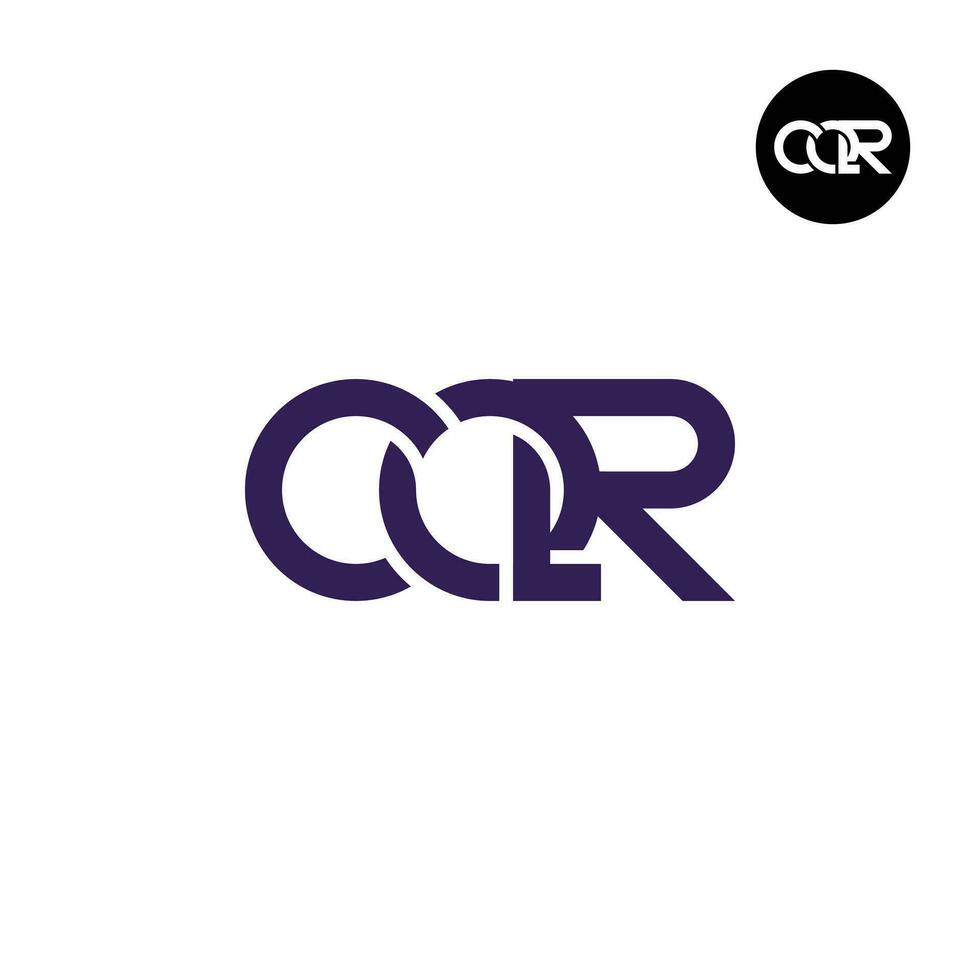 brev cqr monogram logotyp design vektor