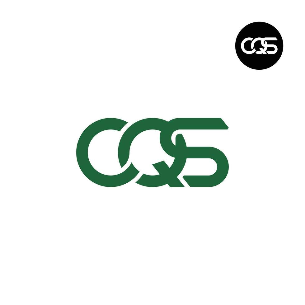 brev cqs monogram logotyp design vektor