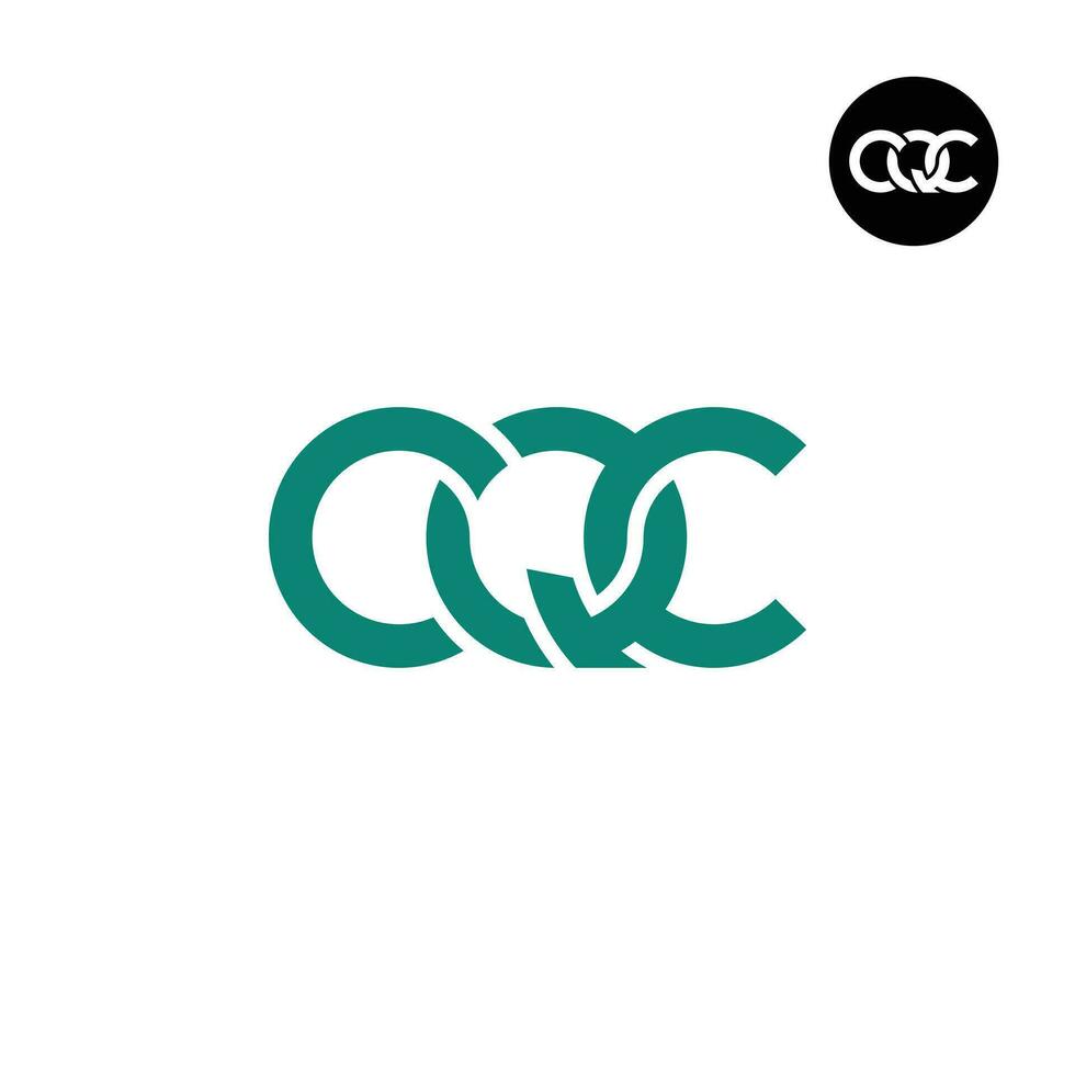 brev cqc monogram logotyp design vektor